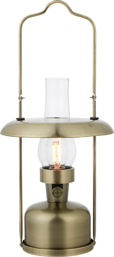 Markslöjd 108894 - FANOS Dimmable LED Rechargeable Outdoor Table Lamp, 2.5W/3.7V, 4000 mAh, IP44, Brass