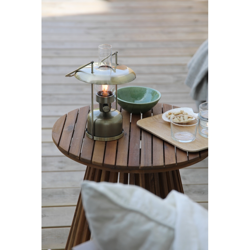 Markslöjd 108894 - FANOS Dimmable LED Rechargeable Outdoor Table Lamp, 2.5W/3.7V, 4000 mAh, IP44, Brass