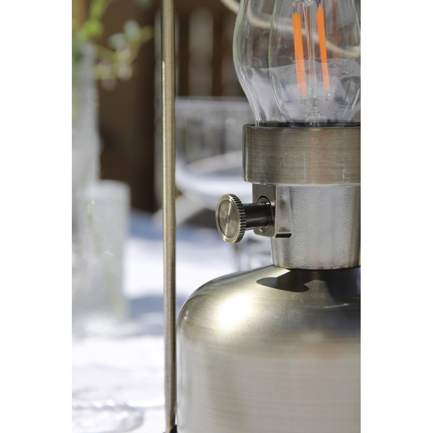 Markslöjd 108894 - FANOS Dimmable LED Rechargeable Outdoor Table Lamp, 2.5W/3.7V, 4000 mAh, IP44, Brass