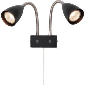 Markslöjd 108901 - CIRO Wall-Mounted Spotlight 2x GU10/7W/230V, Black