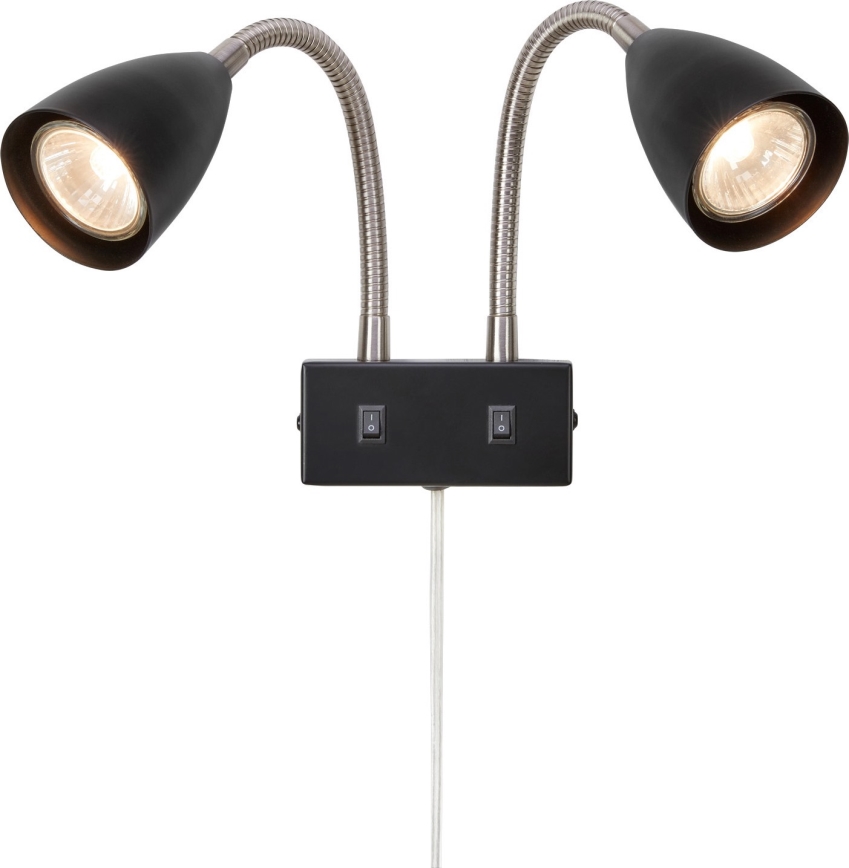 Markslöjd 108901 - CIRO Wall-Mounted Spotlight 2x GU10/7W/230V, Black