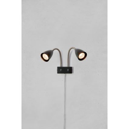 Markslöjd 108901 - CIRO Wall-Mounted Spotlight 2x GU10/7W/230V, Black