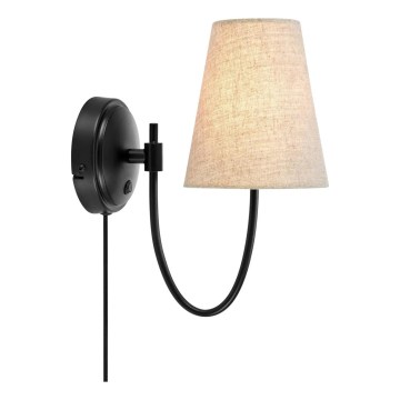 Markslöjd 108907 - AMAR Wall Lamp 1xE14/40W/230V beige/black