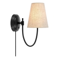 Markslöjd 108907 - AMAR Wall Lamp 1xE14/40W/230V Linen/Black