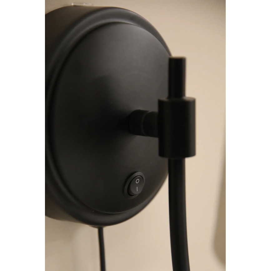 Markslöjd 108907 - AMAR Wall Lamp 1xE14/40W/230V Linen/Black