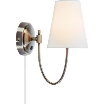 Markslöjd 108908 - Wall lamp AMAR 1xE14/40W/230V white/brass