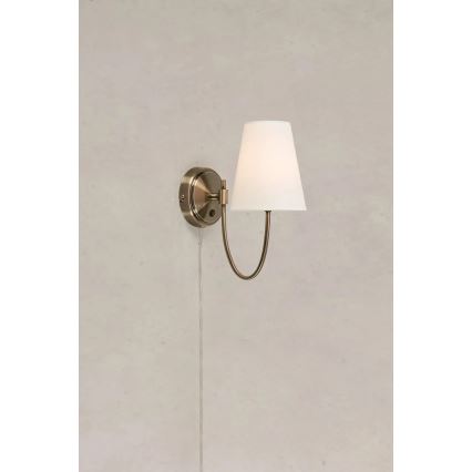 Markslöjd 108908 - Wall lamp AMAR 1xE14/40W/230V white/brass