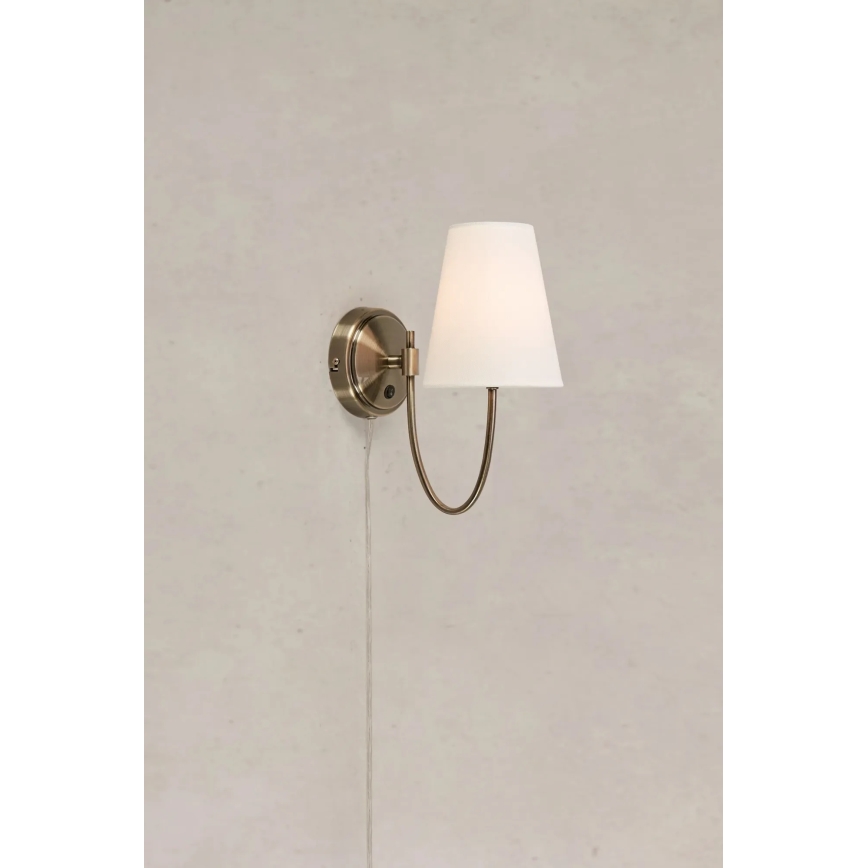 Markslöjd 108908 - Wall lamp AMAR 1xE14/40W/230V white/brass