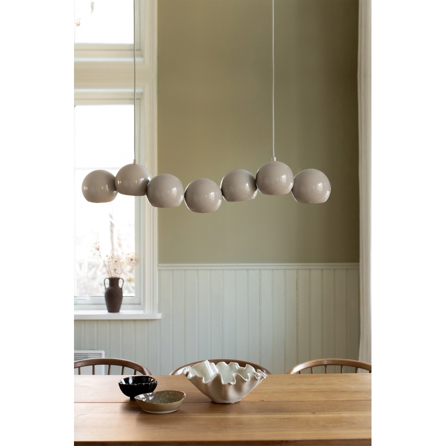 Markslöjd 108914 - CUPOLO Cable-Hung Chandelier 7x E14/40W/230V, Grey