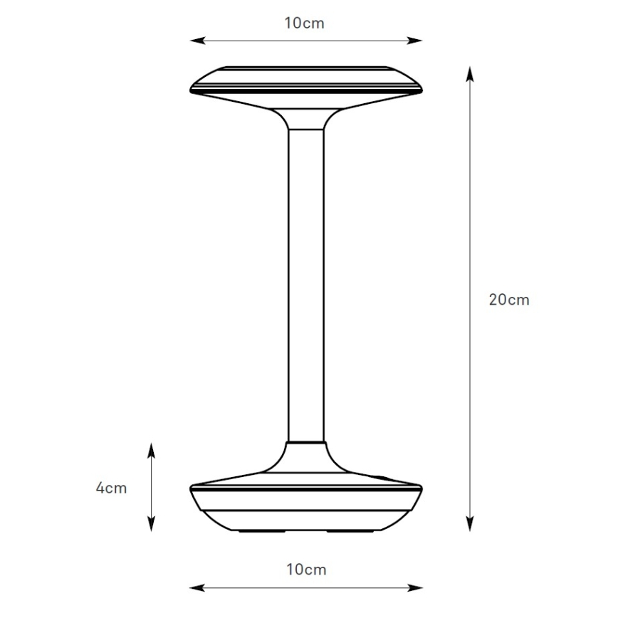 Markslöjd 108917 - LED Dimmable outdoor rechargeable table lamp PETIT LED/2W/1800 mAh 2200/2700/3000K IP44 grey