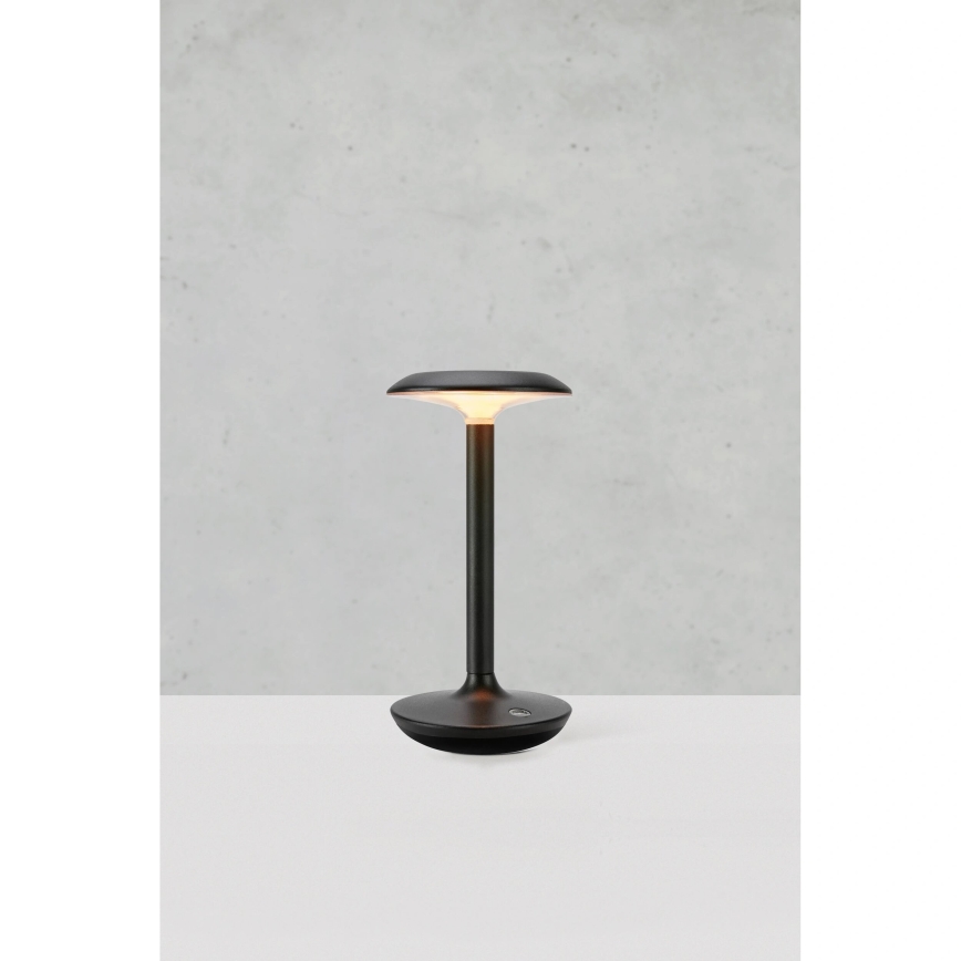 Markslöjd 108918 - LED Dimmable outdoor rechargeable table lamp PETIT LED/2W/1800 mAh 2200/2700/3000K IP44 black