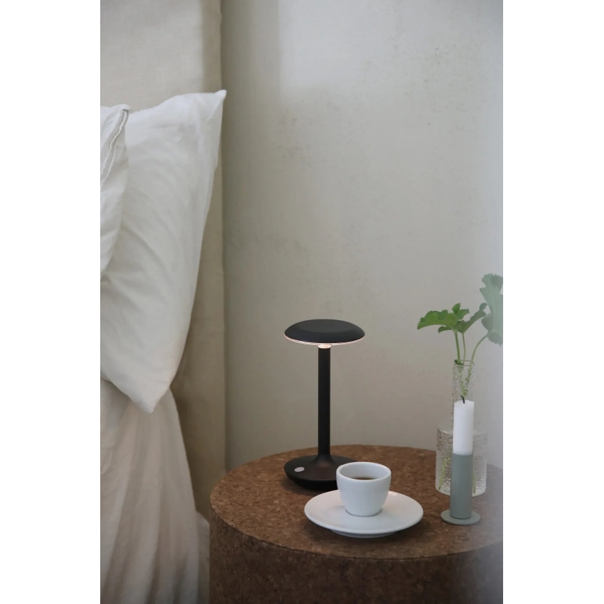 Markslöjd 108918 - LED Dimmable outdoor rechargeable table lamp PETIT LED/2W/1800 mAh 2200/2700/3000K IP44 black