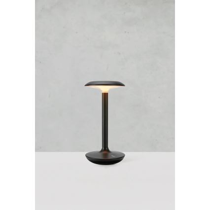 Markslöjd 108918 - LED Dimmable outdoor rechargeable table lamp PETIT LED/2W/1800 mAh 2200/2700/3000K IP44 black