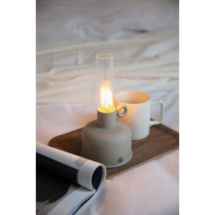 Markslöjd 108921 - LED Dimmable outdoor rechargeable table lamp ASTRID LED/2W/1200 mAh IP44 grey
