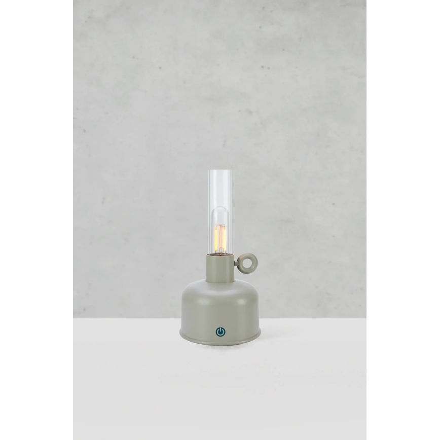 Markslöjd 108921 - LED Dimmable outdoor rechargeable table lamp ASTRID LED/2W/1200 mAh IP44 grey