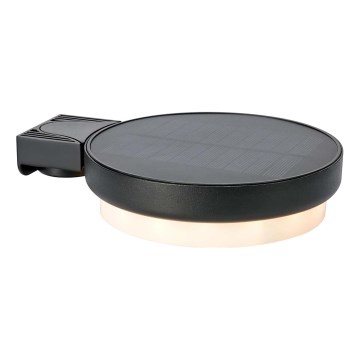 Markslöjd 108952 - FRAME Dimmable Solar LED Wall Light, 2W LED, 3.7V, 4000 mAh, IP44, Black