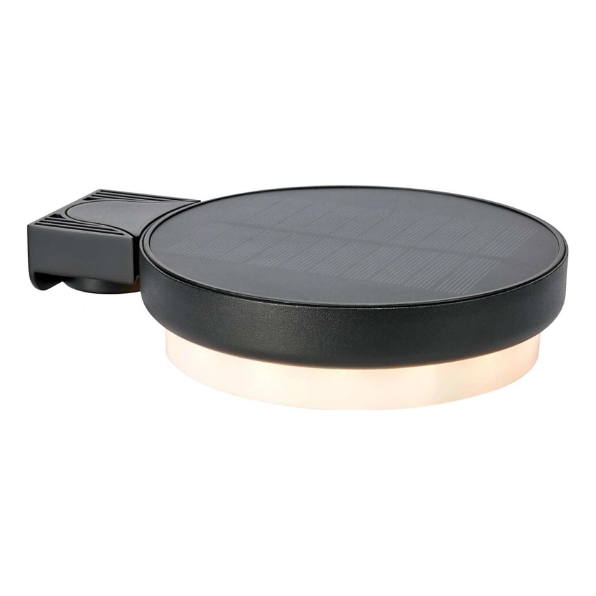 Markslöjd 108952 - FRAME Dimmable Solar LED Wall Light, 2W LED, 3.7V, 4000 mAh, IP44, Black