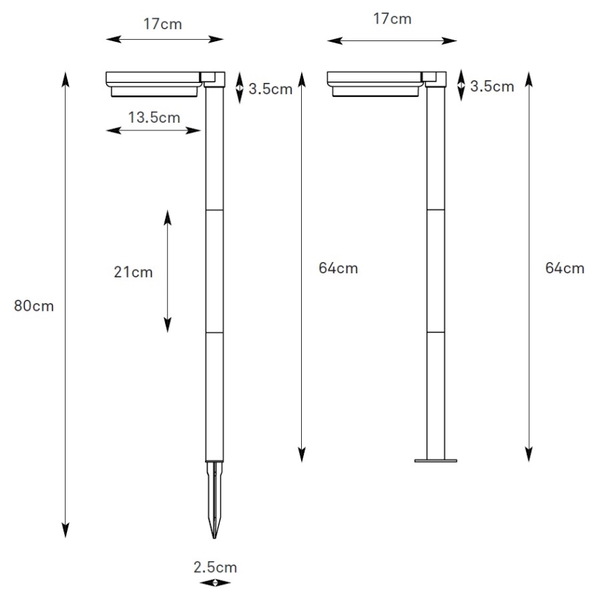 Markslöjd 108953 - Dimmable LED solar lamp FRAME LED/2W/3,7V 4000 mAh IP44 black
