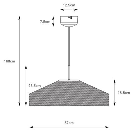 Markslöjd 108955 - ALIA Cable Pendant, 1x E27/60W/230V, Linen/Black