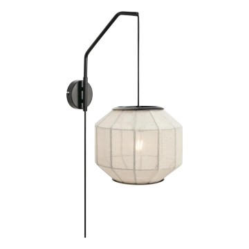 Markslöjd 108957 - ASUKA Wall Lamp 1xE27/60W/230V linen/black