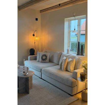Markslöjd 108957 - ASUKA Wall Lamp 1xE27/60W/230V linen/black