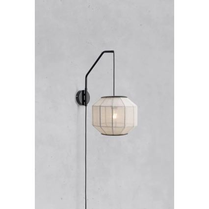 Markslöjd 108957 - ASUKA Wall Lamp 1xE27/60W/230V linen/black