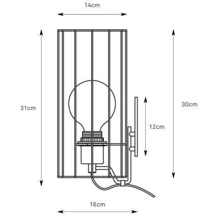 Markslöjd 108960 - HIKARI Wall Lamp 1xE27/60W/230V White/Black