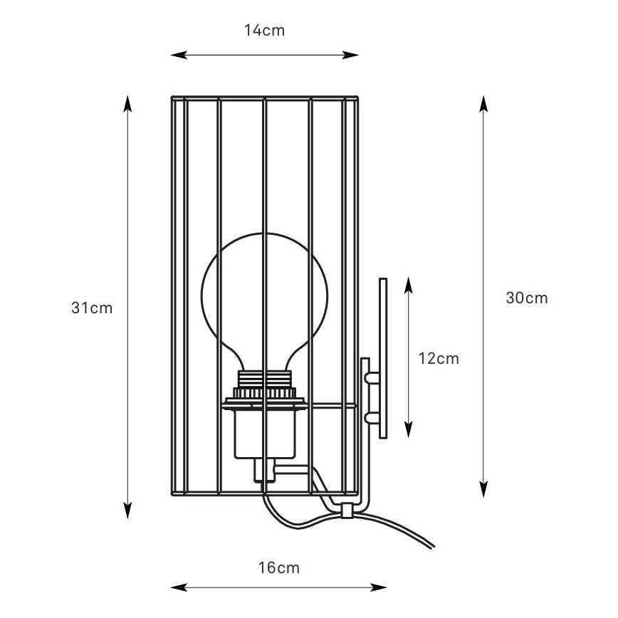 Markslöjd 108960 - HIKARI Wall Lamp 1xE27/60W/230V White/Black