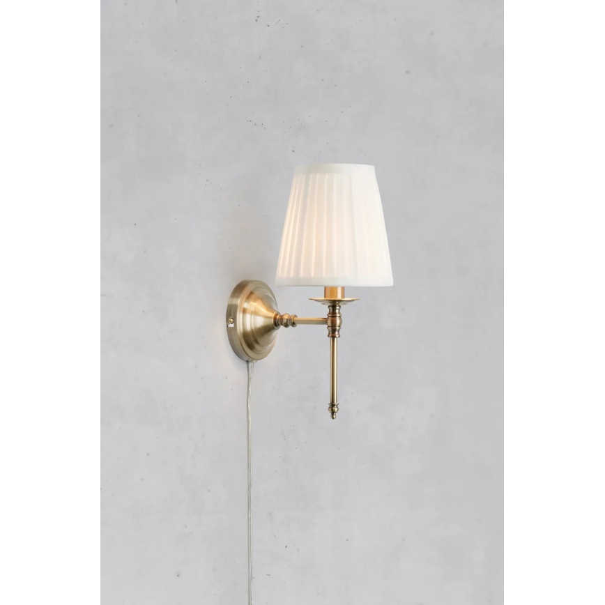 Markslöjd 108968 - Wall lamp MANOR 1xE14/40W/230V white/brass