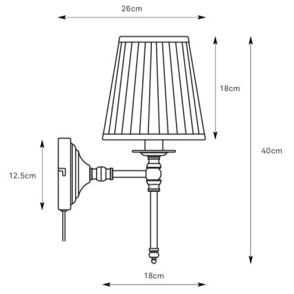 Markslöjd 108968 - Wall lamp MANOR 1xE14/40W/230V white/brass