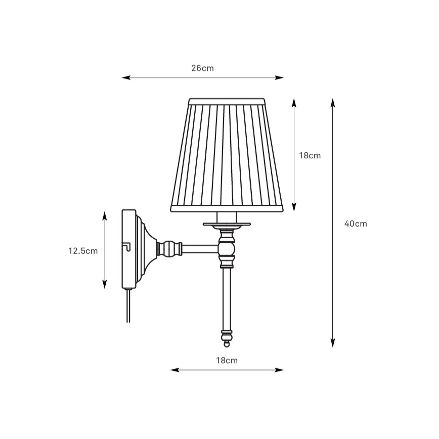 Markslöjd 108968 - Wall lamp MANOR 1xE14/40W/230V white/brass