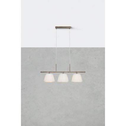 Markslöjd 108975 - OXFORD Cable-Hung Pendant 3x E14/40W/230V Brass/White