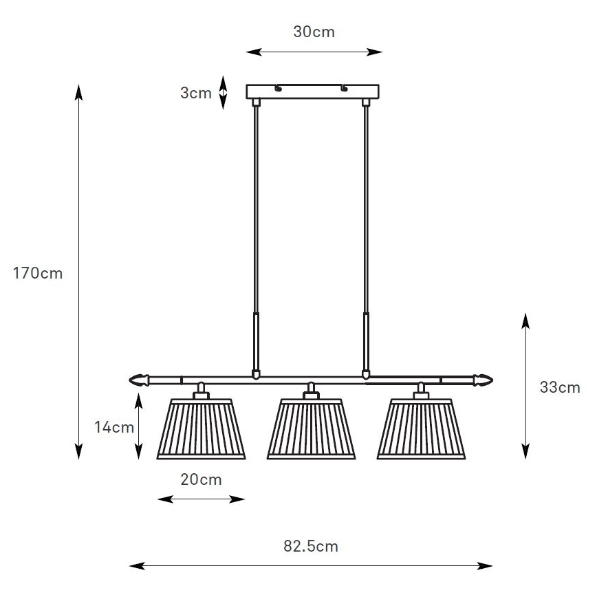 Markslöjd 108975 - OXFORD Cable-Hung Pendant 3x E14/40W/230V Brass/White