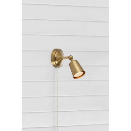 Markslöjd 108978 - TINY wall-mounted spotlight 1xGU10/7W/230V brass