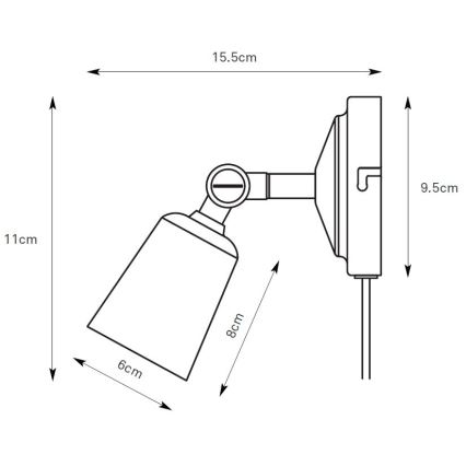 Markslöjd 108978 - TINY wall-mounted spotlight 1xGU10/7W/230V brass