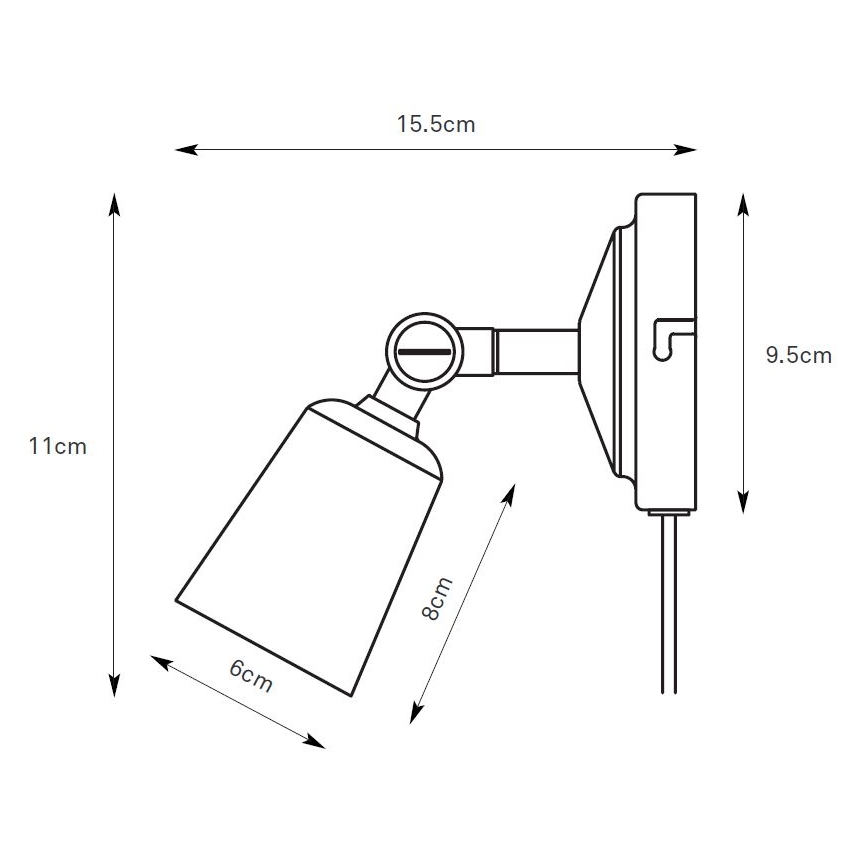 Markslöjd 108978 - TINY wall-mounted spotlight 1xGU10/7W/230V brass