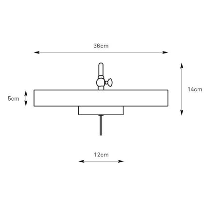 Markslöjd 108982 - CIGLIA picture light 2xE14/40W/230V brass