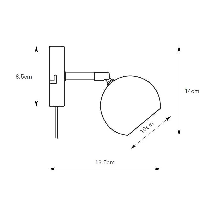 Markslöjd 108983 - POP Wall-mounted Spotlight 1xGU10/7W/230V Gray