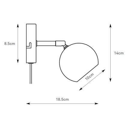 Markslöjd 108984 - POP Wall-Mounted Spotlight 1xGU10/7W/230V Brown