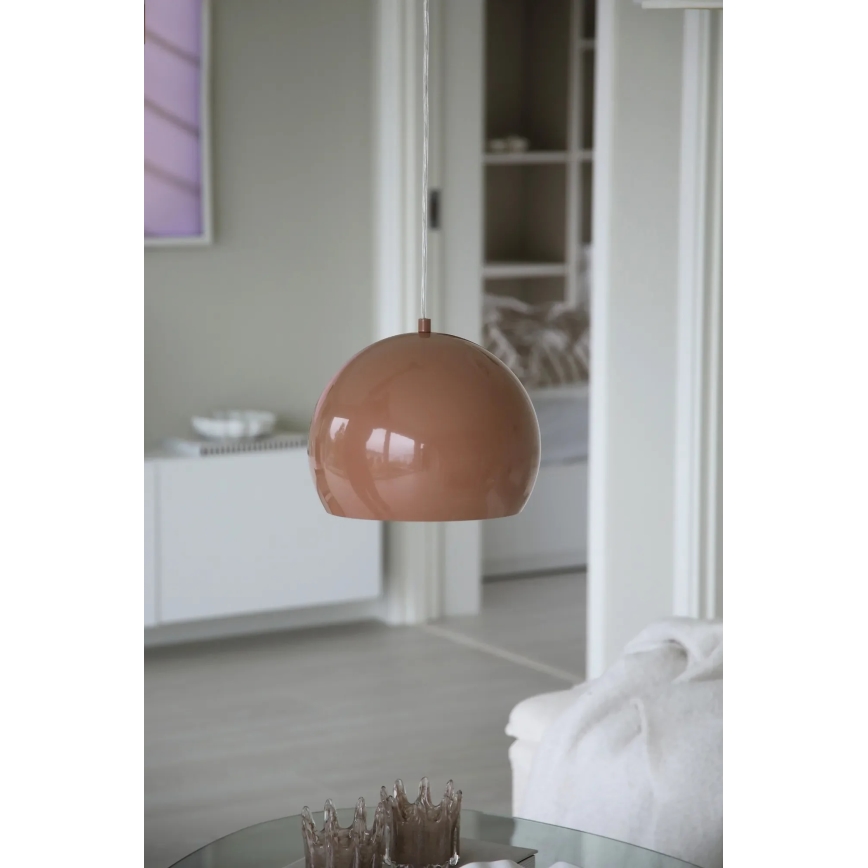 Markslöjd 108987 - Cable-suspended pendant lamp POP 1xE27/40W/230V Ø 28 cm brown