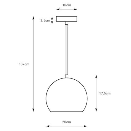 Markslöjd 108990 - POP cable pendant lamp 1xGU10/7W/230V Ø 20 cm brown