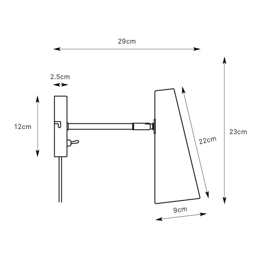 Markslöjd 108992 - PEAK Wall Lamp 1xE14/40W/230V Grey