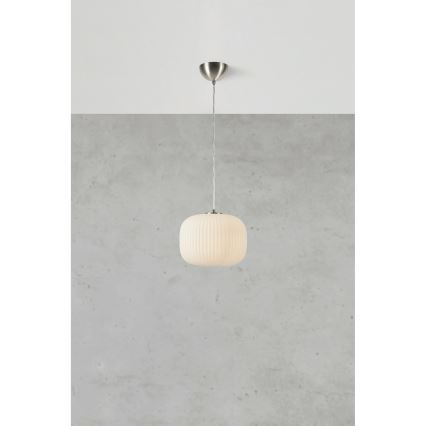 Markslöjd 109008 - SOBER cable-hung pendant 1x E27/40W/230V, Ø 25 cm, matte chrome