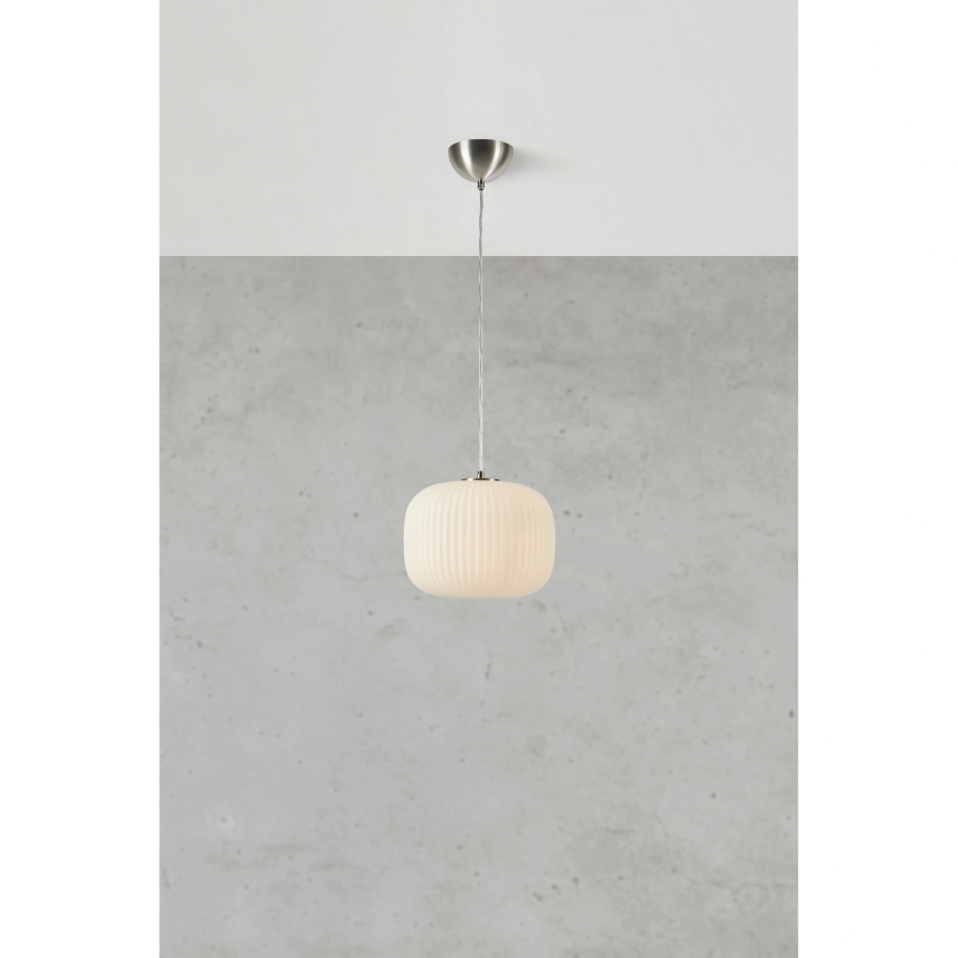 Markslöjd 109008 - SOBER cable-hung pendant 1x E27/40W/230V, Ø 25 cm, matte chrome