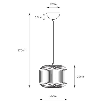 Markslöjd 109008 - SOBER cable-hung pendant 1x E27/40W/230V, Ø 25 cm, matte chrome
