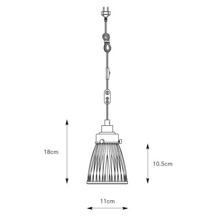 Markslöjd 109010 - Cable-hung pendant BELLIS 1xE14/40W/230V brass