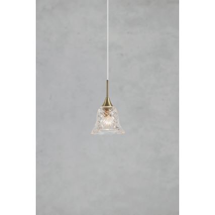 Markslöjd 109011 - LUNA cable-mounted pendant 1xE14/40W/230V brass