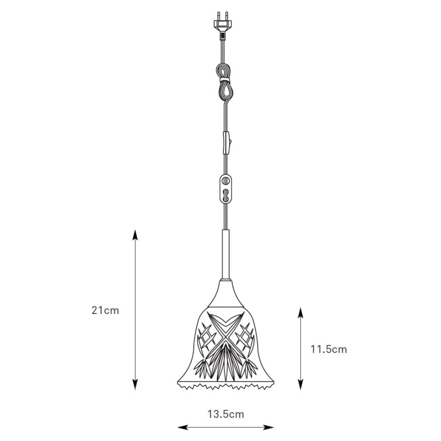 Markslöjd 109011 - LUNA cable-mounted pendant 1xE14/40W/230V brass