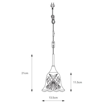 Markslöjd 109012 - LUNA cable pendant 1xE14/40W/230V matte chrome