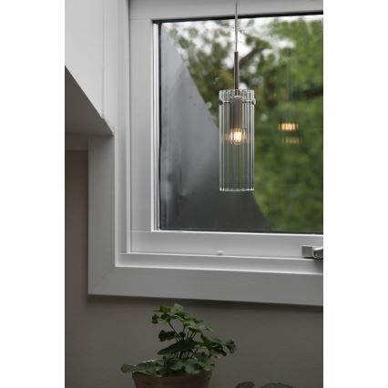 Markslöjd 109013 - Cord-hung pendant light TIBIA 1xE14/40W/230V clear/brass